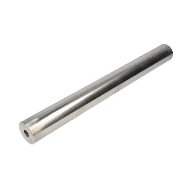 Thin filter magnet 32x300mm stainless steel with polished finish and internal thread 2x m10x15mm powerful n42 magnets
