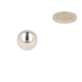 Ball magnet 19 mm silver-coloured spherical magnet with a glossy surface for long-term performance