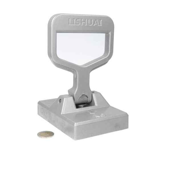 Silver lishuai magnetic plate hoist with solid metal handle and base for portable magnetic lifting device metal plate 50kg