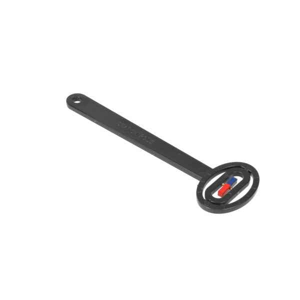 Black metal magnet pole finder with circular head and red-blue accents for handheld metal detector food inspection