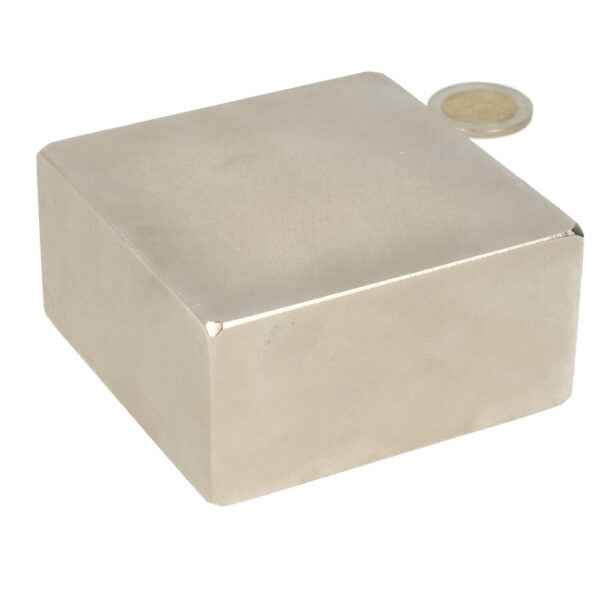 Neodymium block magnet 100 x 50 x 20 mm N45, nickel-plated