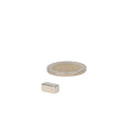 Neodymium block magnet 10 x 6 x 6 mm N45, nickel-plated