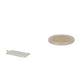 Silver neodymium block magnet 20x10x1 with self-adhesive back, suitable for various applications