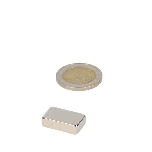 Neodymium block magnet 18 x 10 x 5 mm N45, nickel-plated