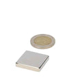 Neodymium block magnet 25 x 20 x 5 mm N45, nickel-plated