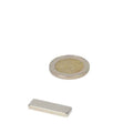 Neodymium block magnet 25 x 8 x 2 mm N45, nickel-plated