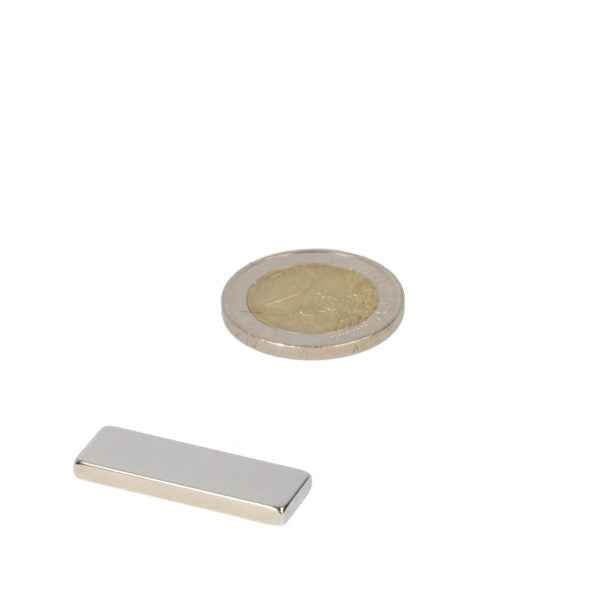 Neodymium block magnet 30 x 12 x 4 mm N45, nickel-plated