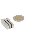 Neodymium block magnet 20 x 4 x 3 mm N45, nickel-plated