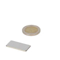 Neodymium block magnet 25 x 12 x 1 mm N45, nickel-plated