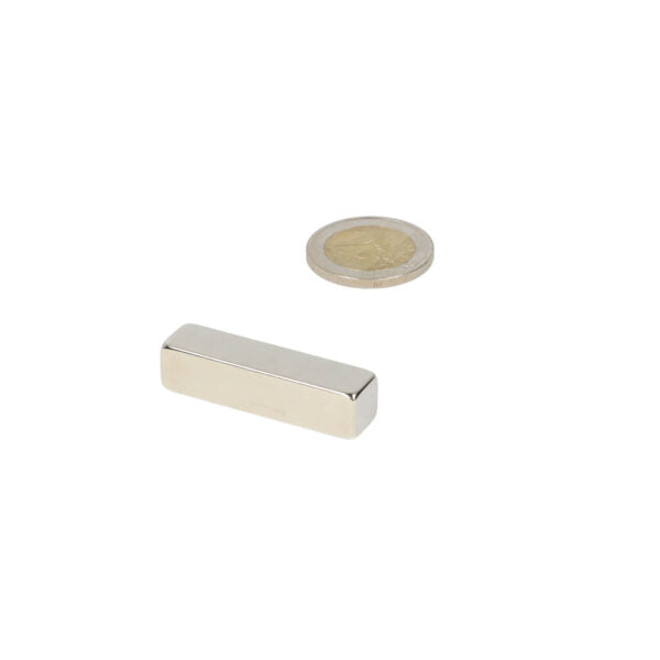 Neodymium block magnet 50 x 15 x 15 mm N45, nickel-plated