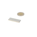 Neodymium block magnet 40 x 10 x 2 mm N45, nickel-plated