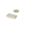Neodymium block magnet 40 x 15 x 10 mm N45, nickel-plated