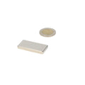 Neodymium block magnet 40 x 20 x 2 mm N45, nickel-plated