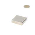 Silver neodymium block magnet 40x40x10 mm n50 with a smooth and reflective surface