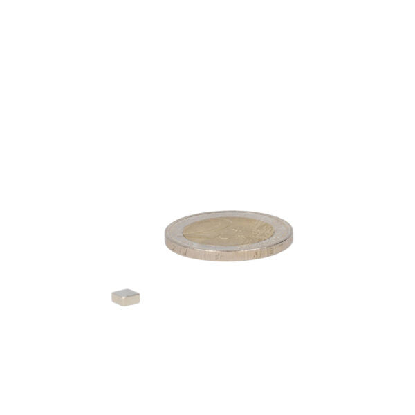 Neodymium block magnet 3 x 2 x 1 mm N45, nickel-plated