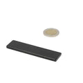 Black glossy neodymium block magnet 80x20x3 with n35 epoxy coated finish and smooth surface