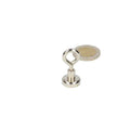 Silver-coloured eyebolt magnet with steel housing and powerful neodymium n40 coin holder magnet