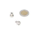 Pot magnet 10 x 4.5 mm with threaded bush m3 provides an easy to attach silver cylindrical magnet with metal finish