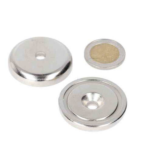 Pot Magnet 40 x 8.5 mm, with Drilled/countersunk Hole 5.5 – 10.4 mm