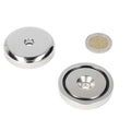 Pot Magnet 48 x 10.5 mm, with Countersunk Hole
