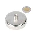 Pot Magnet 60 x 15 mm with M8 Threaded Bush