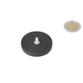 Pot Magnet with Rubber Coating 43mm, M4x10 Threaded Stud