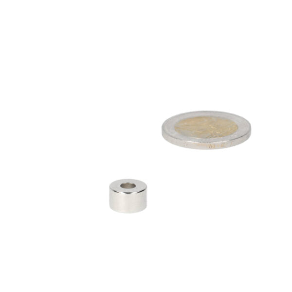 Neodymium ring magnet 12 x 5 x 12 mm N48, nickel-plated