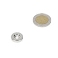 Countersunk neodymium ring magnet 15 x 8.1 x 4.1 x 7.5 mm N48, south pole, nickel-plated