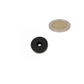 Black neodymium ring magnet 17.5 mm with plastic cover and countersunk hole for various applications