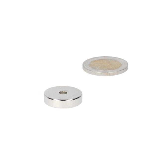 Neodymium ring magnet 16 x 4.5 x 4.5 mm N48, nickel-plated