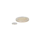 Silver disc magnet 10 x 0.9 mm with a powerful neodymium magnet and a smooth metal surface