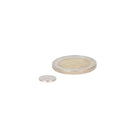 Powerful neodymium magnet disc magnet 10 x 1 mm with smooth silver metal surface and flat round shape