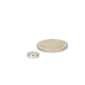 Disc magnet 10 x 3 mm with a smooth, reflective silver surface made of high-quality materials for various applications