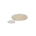 Silver disc magnet 12 x 1.5 mm neodymium in addition to euro coins, suitable for industrial applications with excellent performance