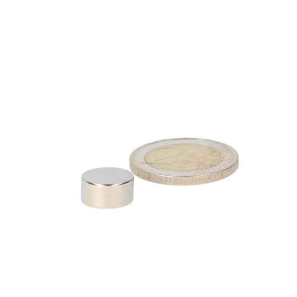 Neodymium disc magnet 12.7 x 6.3 mm N48, nickel-plated