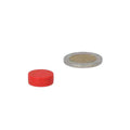 Red plastic coating disc magnet 16 x 6 mm of neodymium with red plastic around