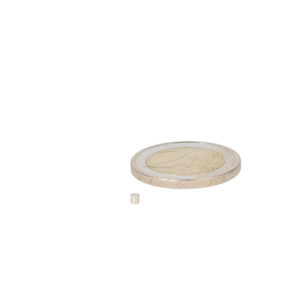 Neodymium disc magnet 2 x 1 mm N48, nickel-plated
