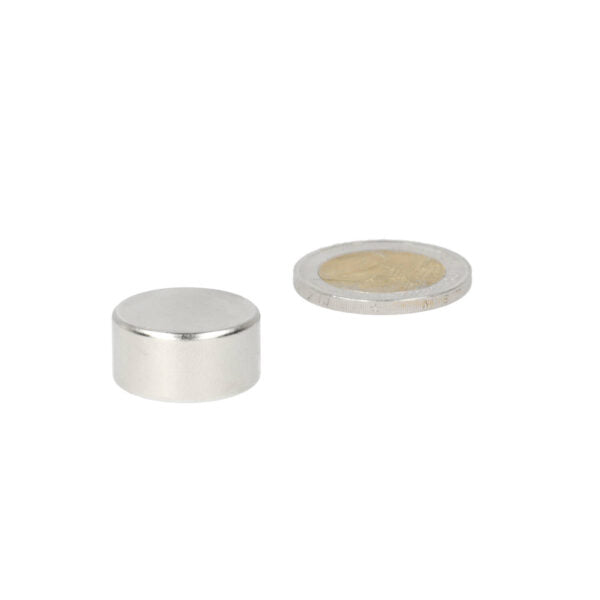 Neodymium disc magnet 20 x 12 mm N48, nickel-plated