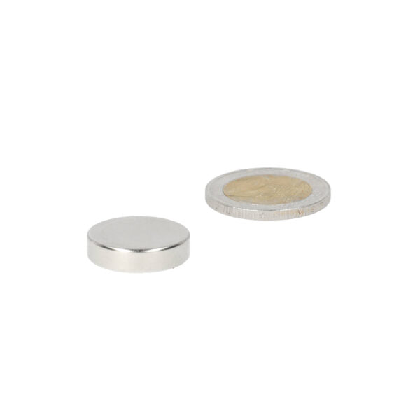 Neodymium disc magnet 20 x 6 mm N48, nickel-plated