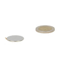 Silver disc magnet 22 x 1 mm with self-adhesive edge of neodymium for strong magnetic properties and industrial applications