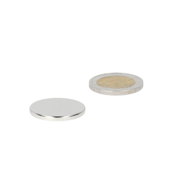 Neodymium disc magnet 25 x 2 mm N48, nickel-plated