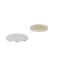 Silver neodymium disc magnet 30 x 2 mm with a smooth reflective surface