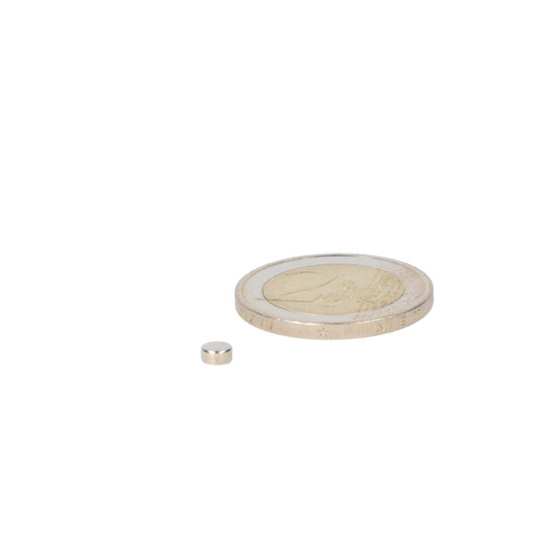 Neodymium disc magnet 4 x 1.5 mm N48, nickel-plated