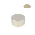 Neodymium disc magnet 35 x 20 mm N48, nickel-plated