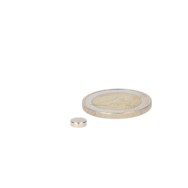 Neodymium disc magnet 6 x 1.5 mm N48, nickel-plated