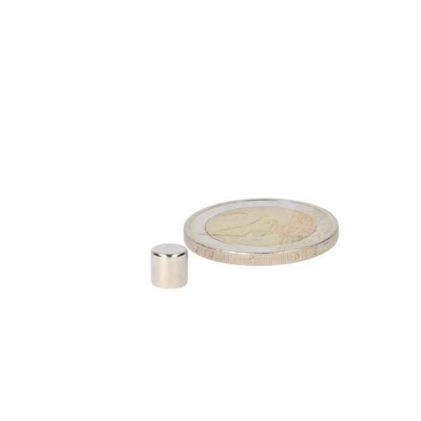 Neodymium disc magnet 6 x 5 mm N48, nickel-plated