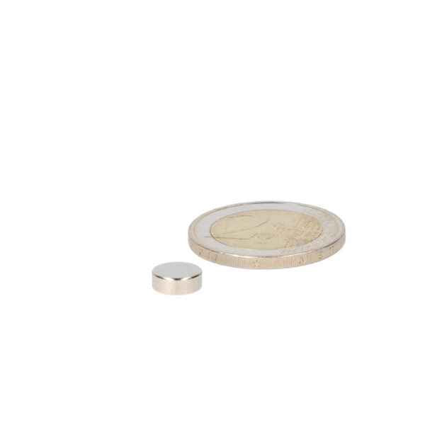 Neodymium disc magnet 7 x 3 mm N48, nickel-plated