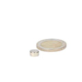 Small silver disc magnet 8 x 4 mm with powerful neodymium magnet and compact neodymium composition