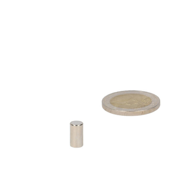 Silver cylindrical high-quality neodymium magnet rod magnet 5.5 x 10 mm of neodymium