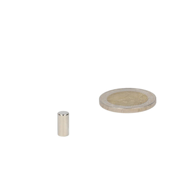 High-quality neodymium magnet rod magnet 5 x 10 mm silver cylindrical of high-quality neodymium